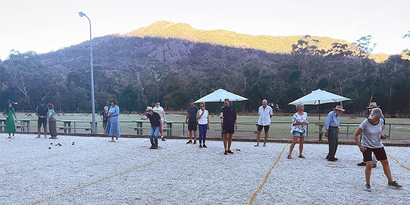 Petanque in Halls Gap